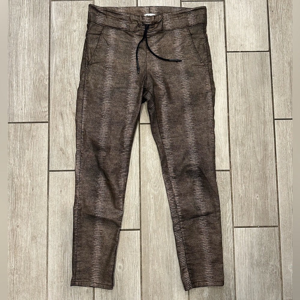 Bevy Flog Python Snake Shiny Brown Textured Women… - image 1